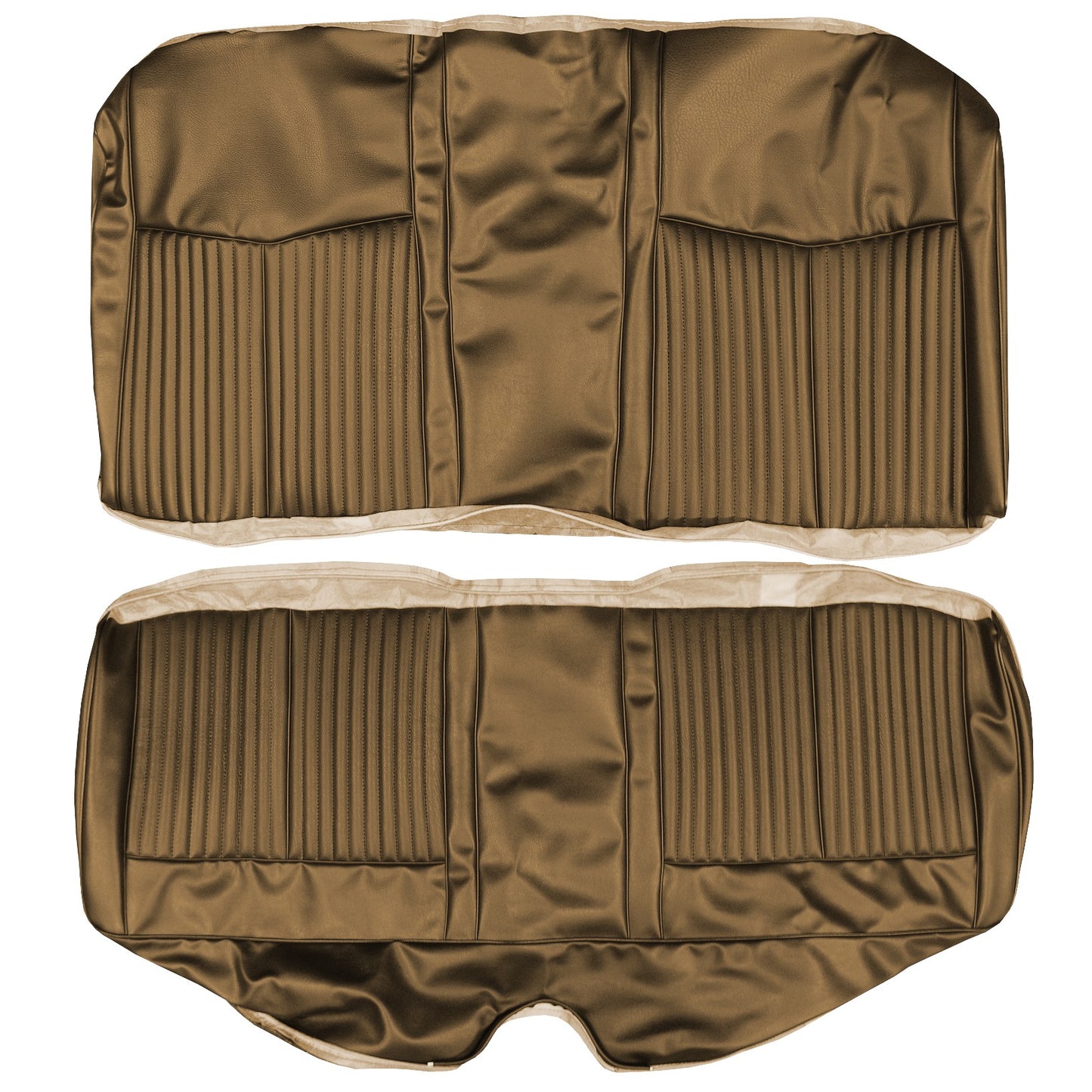 70 DUSTER "CUSTOM" REAR UPHOLSTERY - BROWN