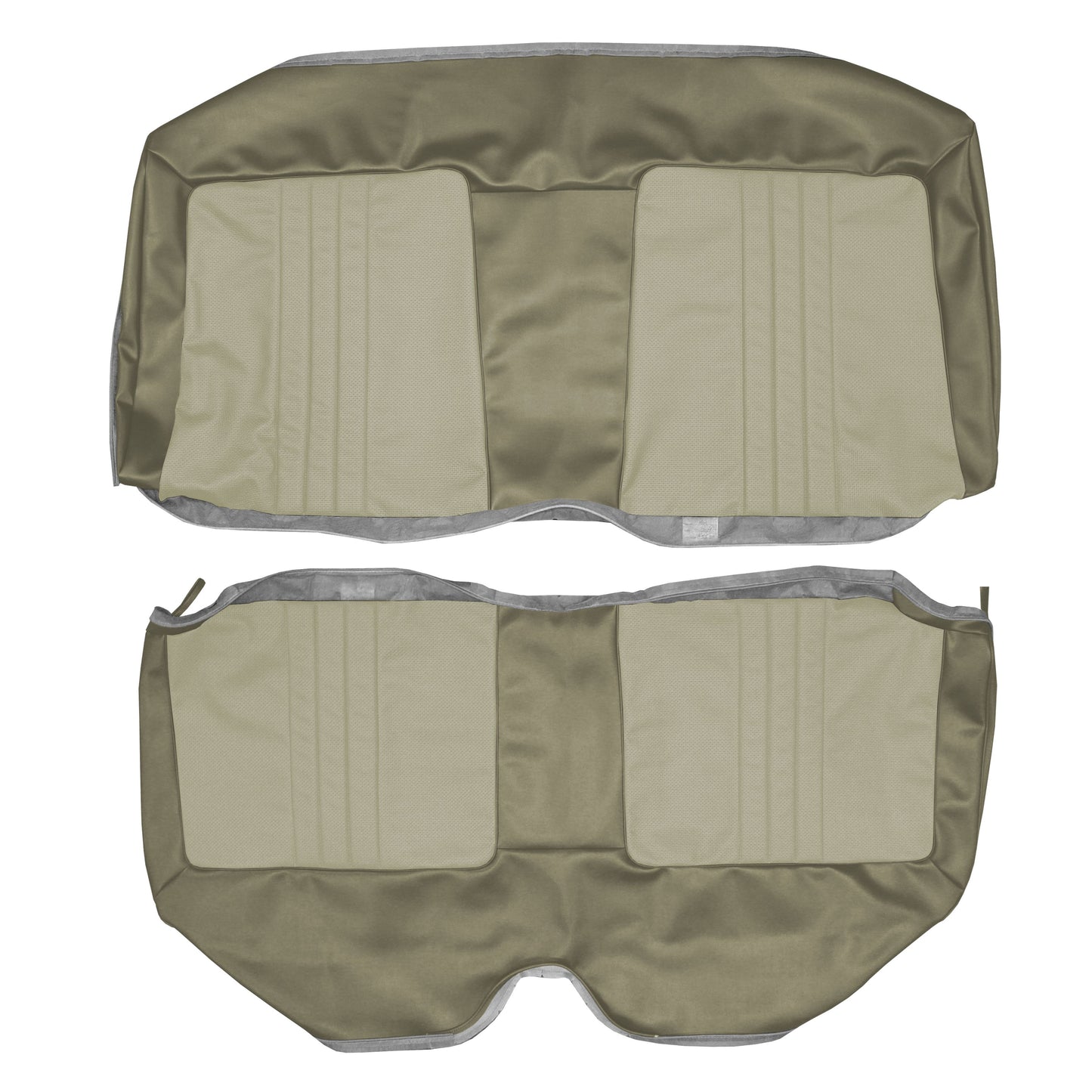 68 BELVEDERE/ROADRUNNER HTP/SDN REAR UPHOLSTERY - LIGHT FAWN/SRM OYSTER