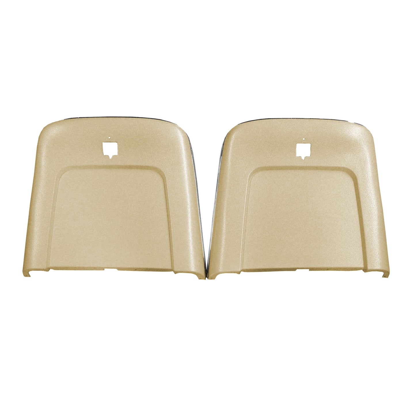 69-72 GM A-BODY BUCKET SEAT BACK PANELS - LIGHT SADDLE