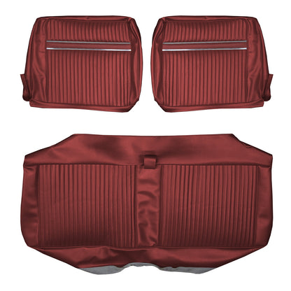 67 FURY III SPLIT BENCH UPHOLSTERY - RED