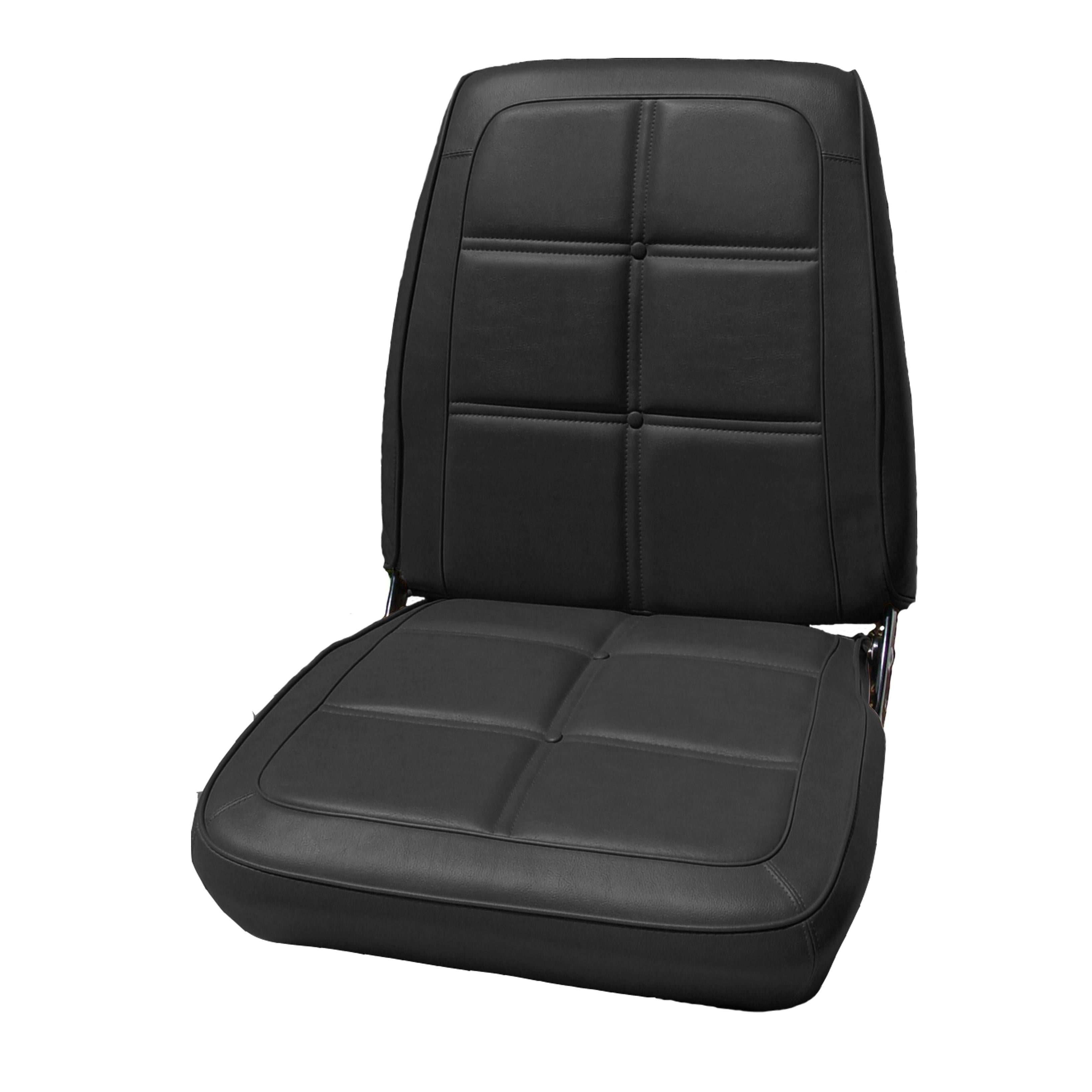 69 Charger Front Bucket Seat Upholstery - Black - Legendary Auto
