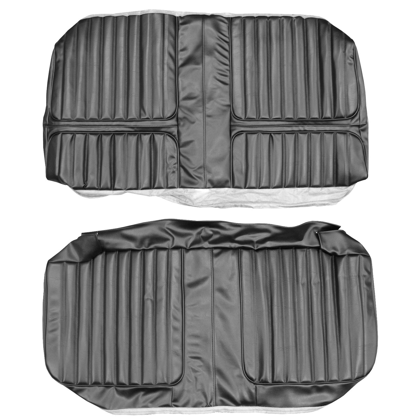 72 CUTLASS SUPREME HARDTOP COUPE REAR UPHOLSTERY - BLACK