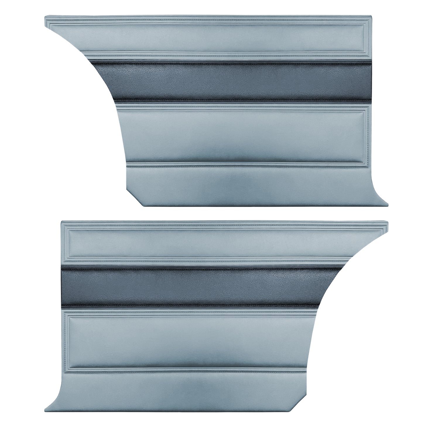 67 BELVEDERE II HARDTOP REAR PANELS - NAVY/LIGHT BLUE