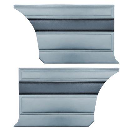 67 BELVEDERE II HARDTOP REAR PANELS - NAVY/LIGHT BLUE