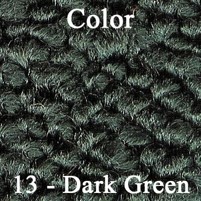 1968 PLYMOUTH BARRACUDA/DODGE DART GT/DART GTS LOOP CARPET- DK GRN,67/76 4-SP LOOP CARPET- DK GRN