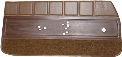 72 SKYLARK/GS "DELUXE" FRONT DOOR PANELS W/ WOODGRAIN (UNASSEMBLED) - SADDLE