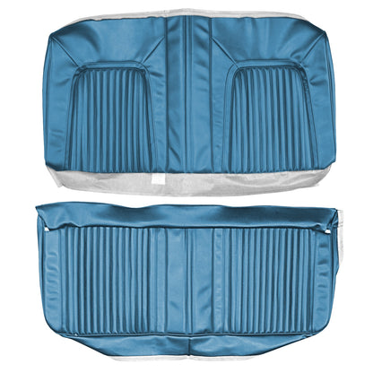 68 CUTLASS SUPREME HOLIDAY COUPE REAR UPHOLSTERY - MEDIUM BLUE