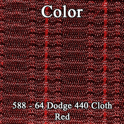 64 DODGE 440 FRONT BENCH UPH SRM RED CLOTH/CRIMSON RED