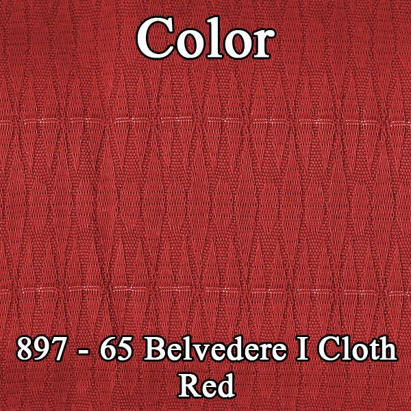 65 BELVEDERE I SPLIT BENCH CLOTH UPHOLSTERY - SRM RED CLOTH/RED