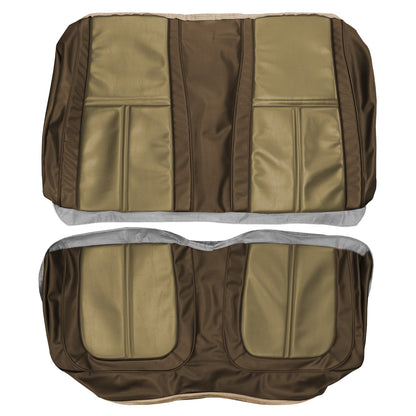 71 SATELLITE SEBRING/ROADRUNNER "DECOR" REAR UPHOLSTERY - TAN/BROWN