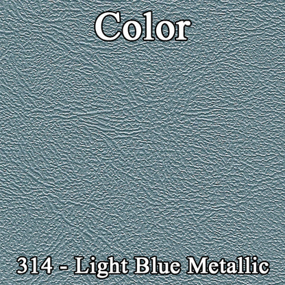 64 VALIANT SIGNET HARDTOP REAR UPHOLSTERY - DARK BLUE/LIGHT BLUE W/ SILVER TINSEL WELT