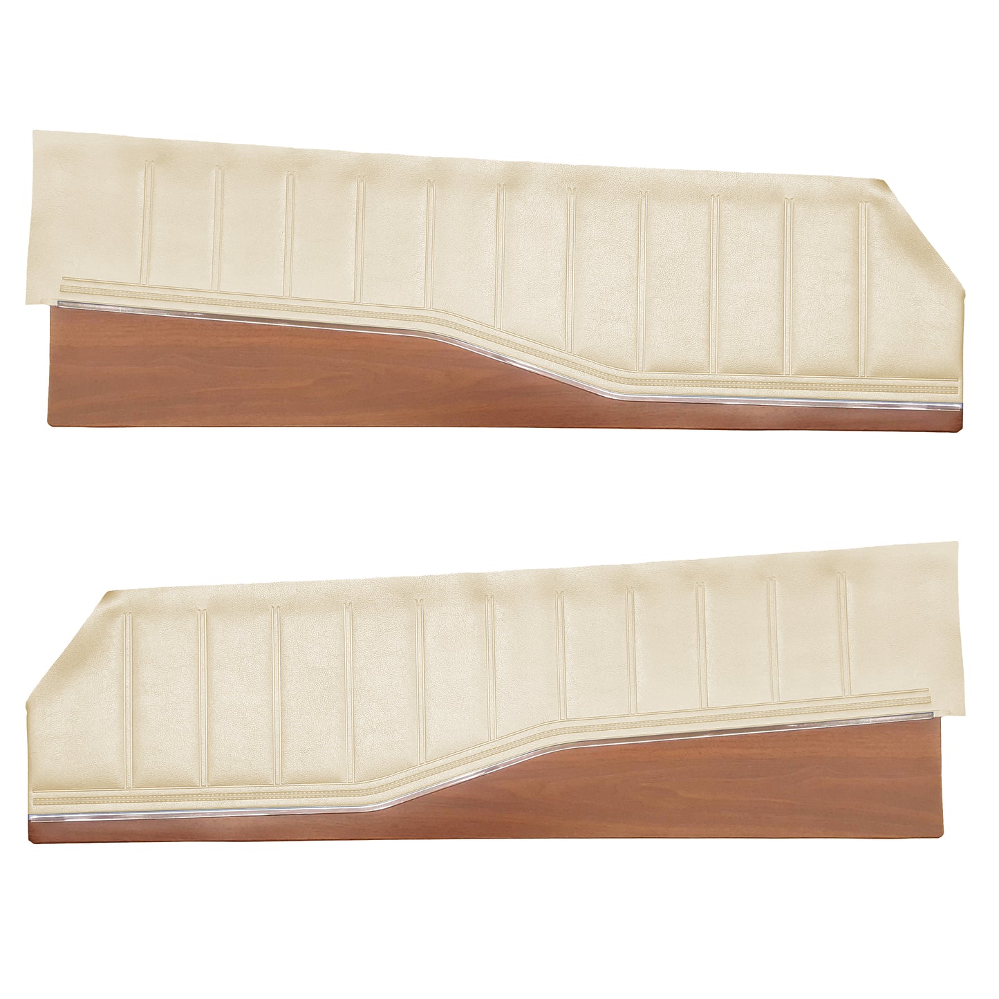 73 CHARGER/CHARGER SE FRONT UPPER DOOR PANELS W/ WOODGRAIN (COACHMAN GRAIN) - PARCHMENT