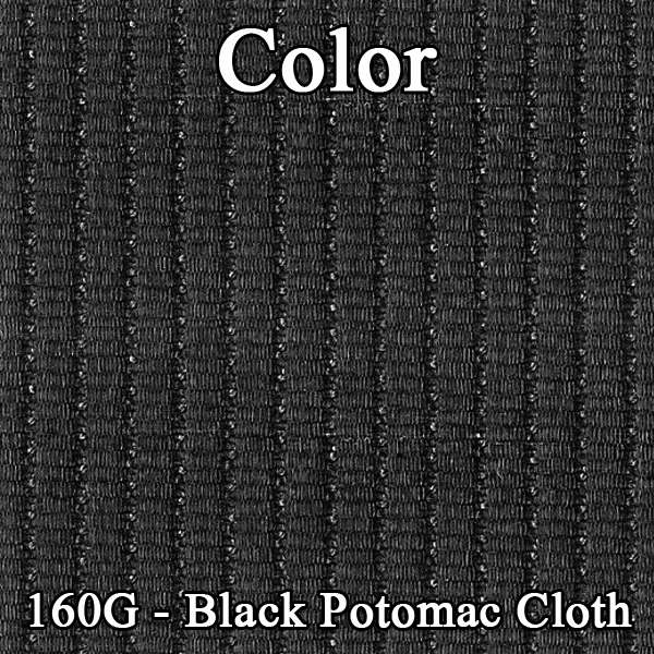 72 FIREBIRD/TRANS AM "DELUXE CLOTH" UPPER DOOR PANELS (UNASSEMBLED) - SRM BLACK POTOMAC CLOTH/BLACK