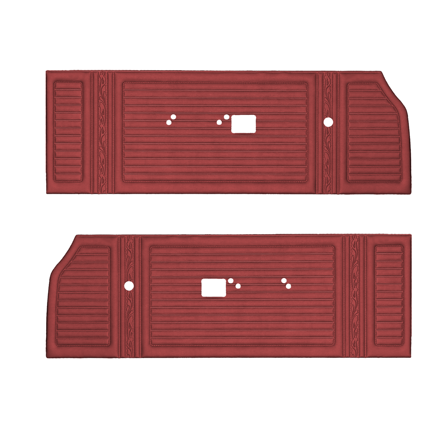 67 SATELLITE/GTX FRONT DOOR PANELS - RED