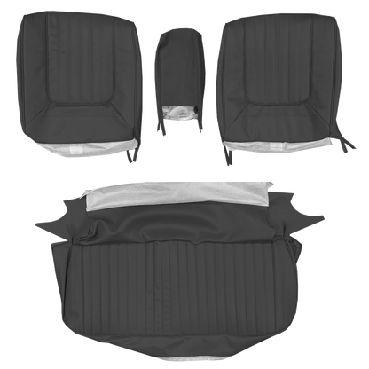69 SKYLARK/CUSTOM SPLIT SEAT BENCH UPHOLSTERY - BLACK