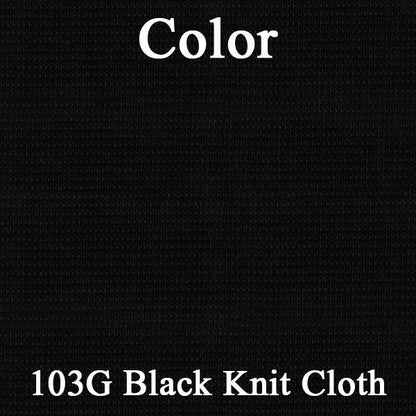 70 MONTE CARLO BUCKET SEAT CLOTH UPHOLSTERY - SRM BLACK KNIT CLOTH/BLACK