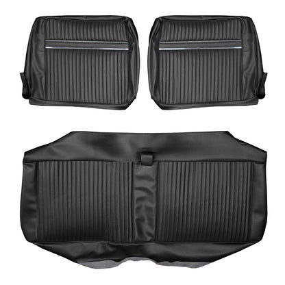 67 FURY III SPLIT BENCH UPHOLSTERY - BLACK