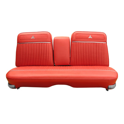 64 POLARA SPLIT BENCH W/ C.A.R. UPHOLSTERY - CRIMSON RED