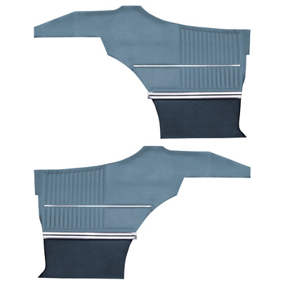 69 CUTLASS 'S'/442 SPORTS COUPE REAR PANELS (UNASSEMBLED) - LIGHT BLUE/DARK BLUE