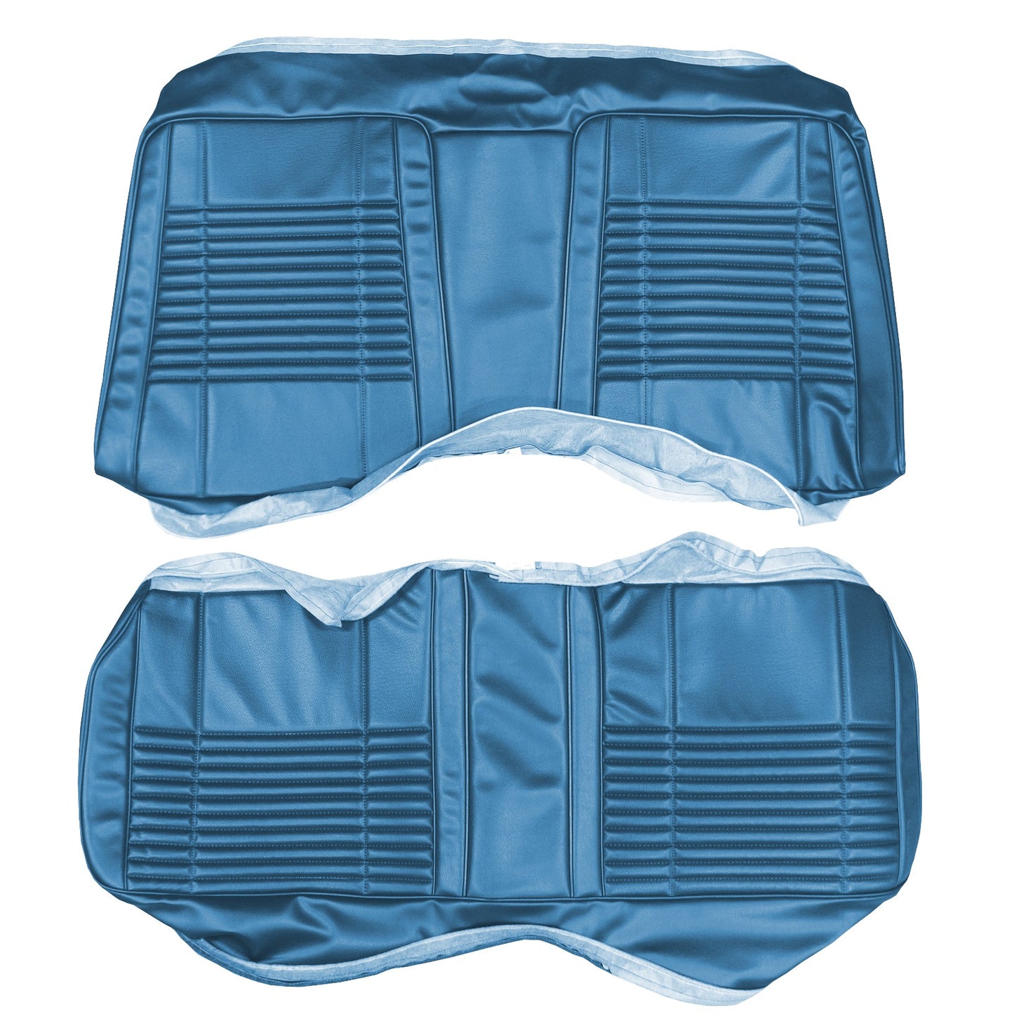 70 CHALLENGER HARDTOP REAR 'REGAL' UPHOLSTERY - BRIGHT BLUE