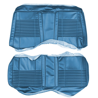 70 CHALLENGER HARDTOP REAR 'REGAL' UPHOLSTERY - BRIGHT BLUE