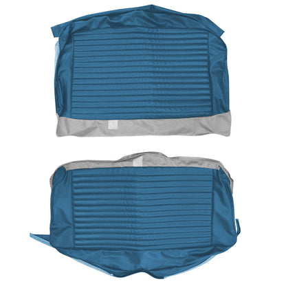 69 BARRACUDA "STANDARD" CONV. REAR UPHOLSTERY- BRIGHT BLUE