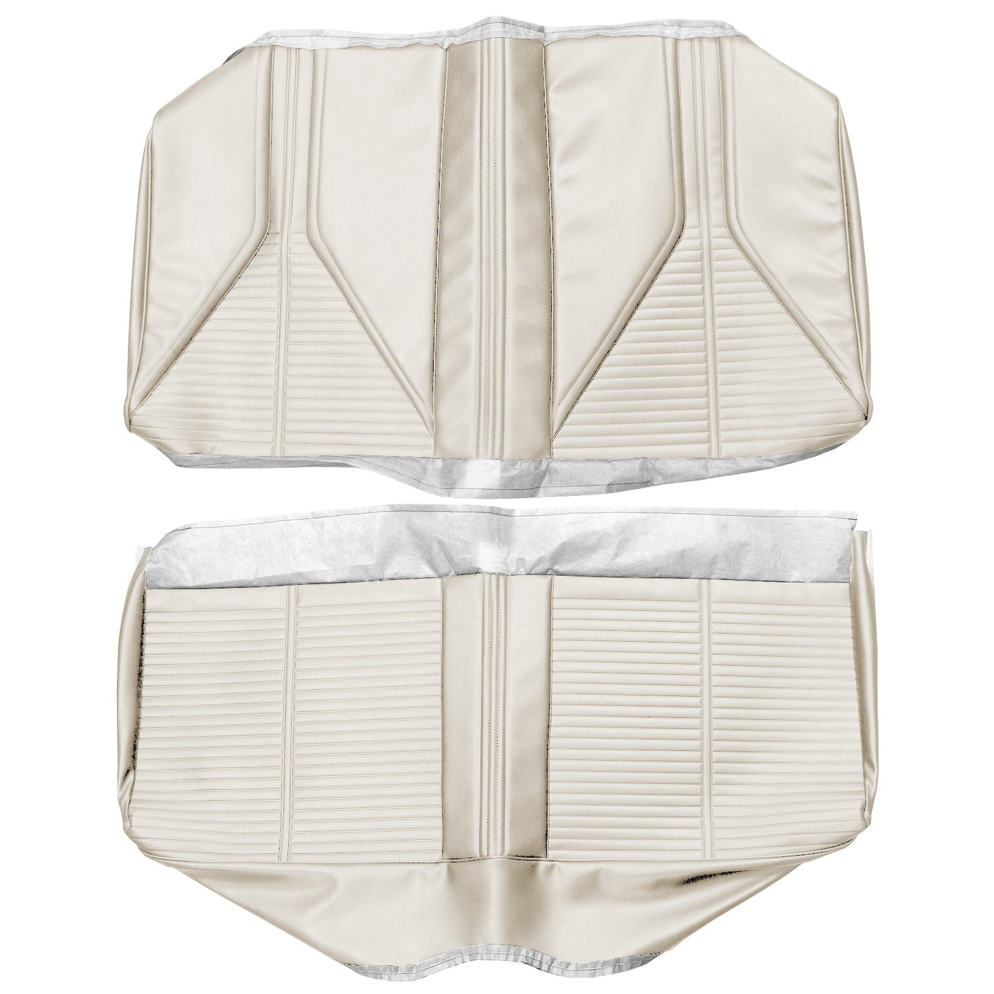 67 SKYLARK/GS SPORT COUPE REAR UPHOLSTERY - PARCHMENT