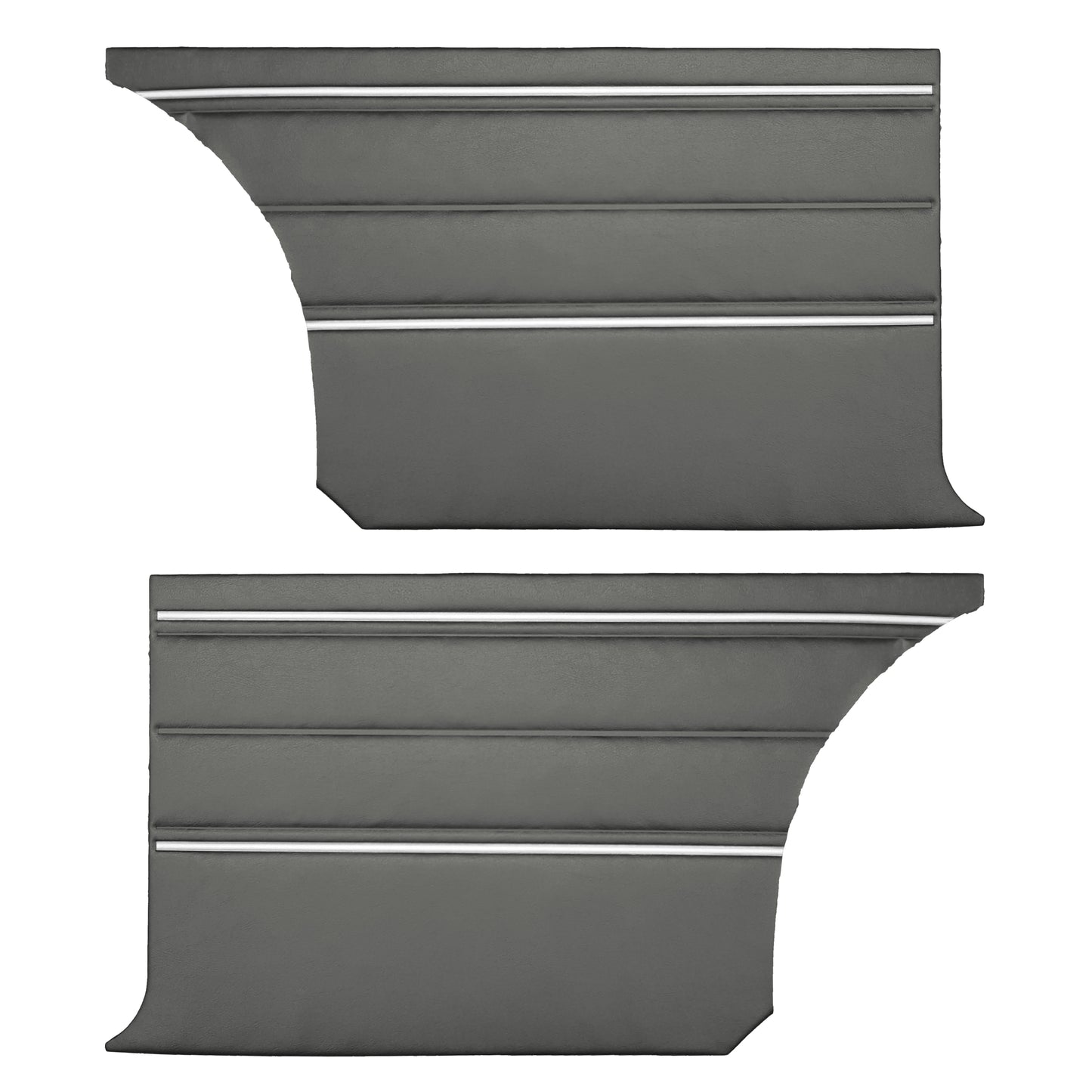 70 SPORT SATELLITE/ROADRUNNER/GTX/SUPERBIRD  HARDTOP REAR PANELS - CHARCOAL W/ SILVER WELT