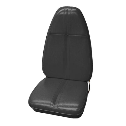 71 BARRACUDA/CHALLENGER "STANDARD" BUCKET SEAT UPHOLSTERY W/ WELT - BLACK