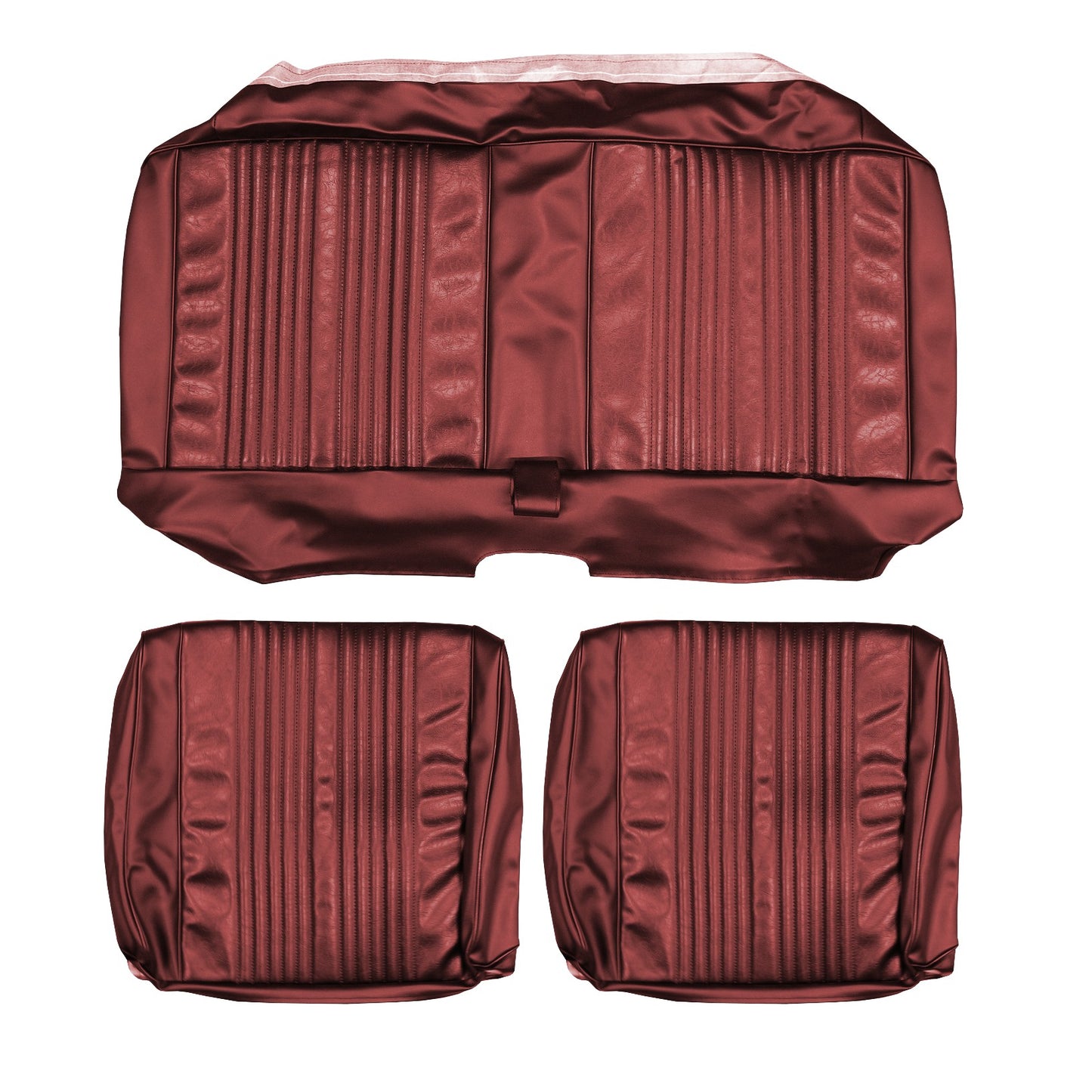 67 DART 270 SPLIT BENCH UPHOLSTERY - RED