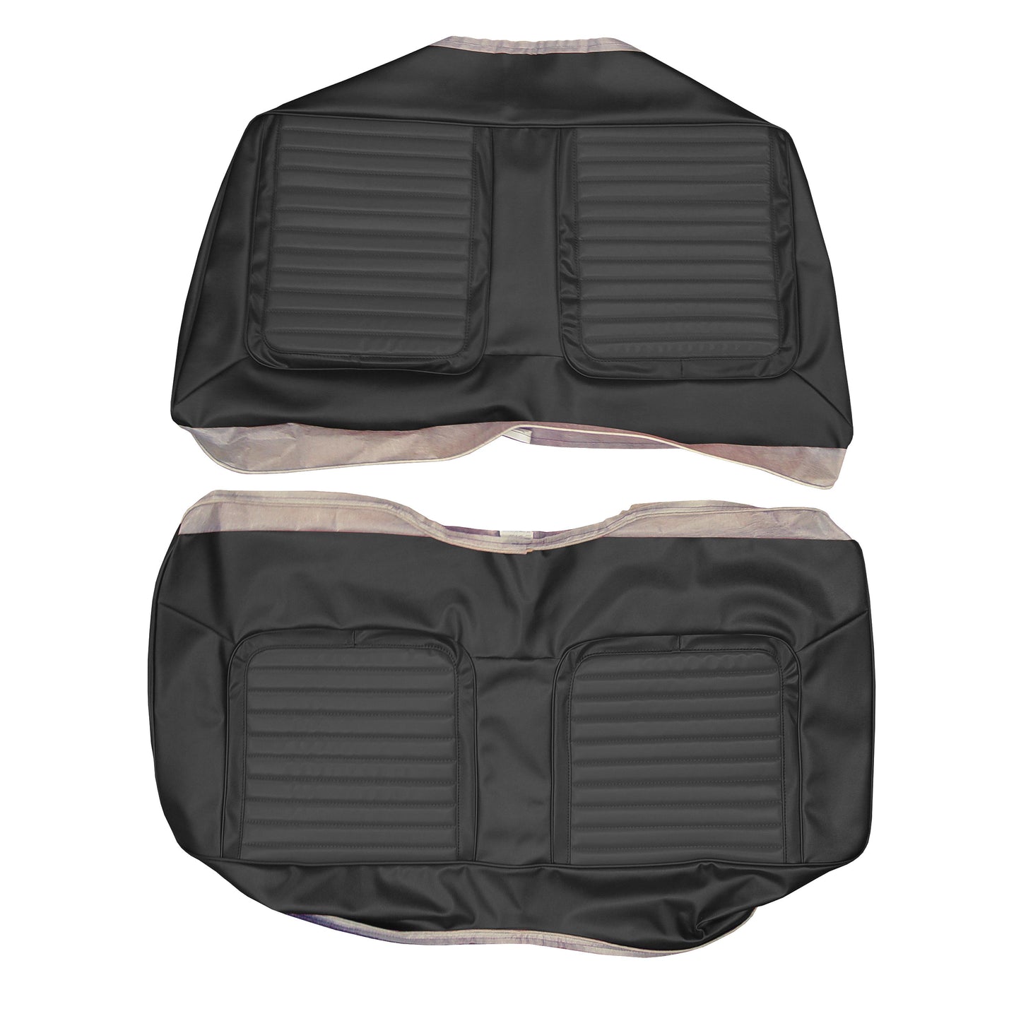 65 BELVEDERE II CONVERTIBLE REAR UPHOLSTERY - BLACK