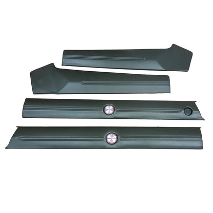 68 CHARGER FRONT & REAR UPPER DOOR PANEL PADS - BLACK