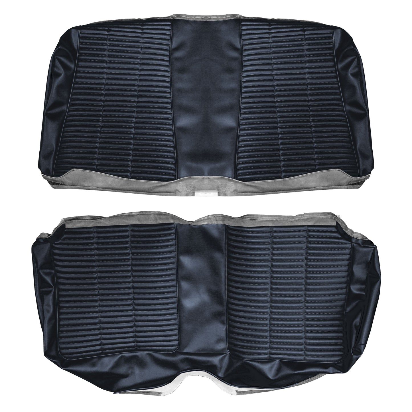 66 CORONET 500 HARDTOP REAR UPHOLSTERY - NAVY