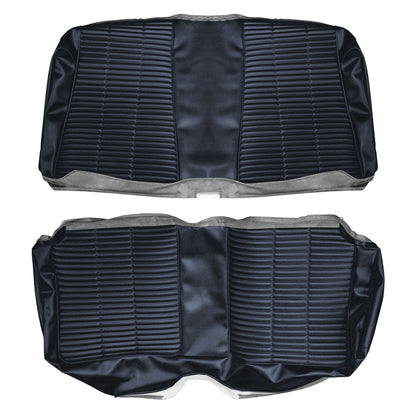 66 CORONET 500 HARDTOP REAR UPHOLSTERY - NAVY