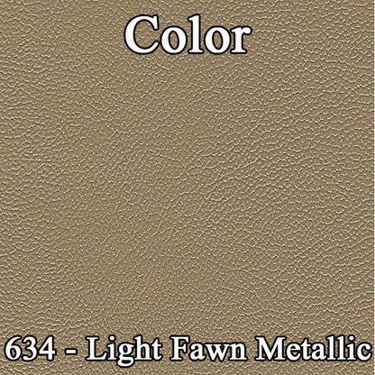 68 FURY III 4DR/WAGON SPLIT BENCH W/ C.A.R. UPHOLSTERY - FAWN W /SRM DARK BROWN ACCENT