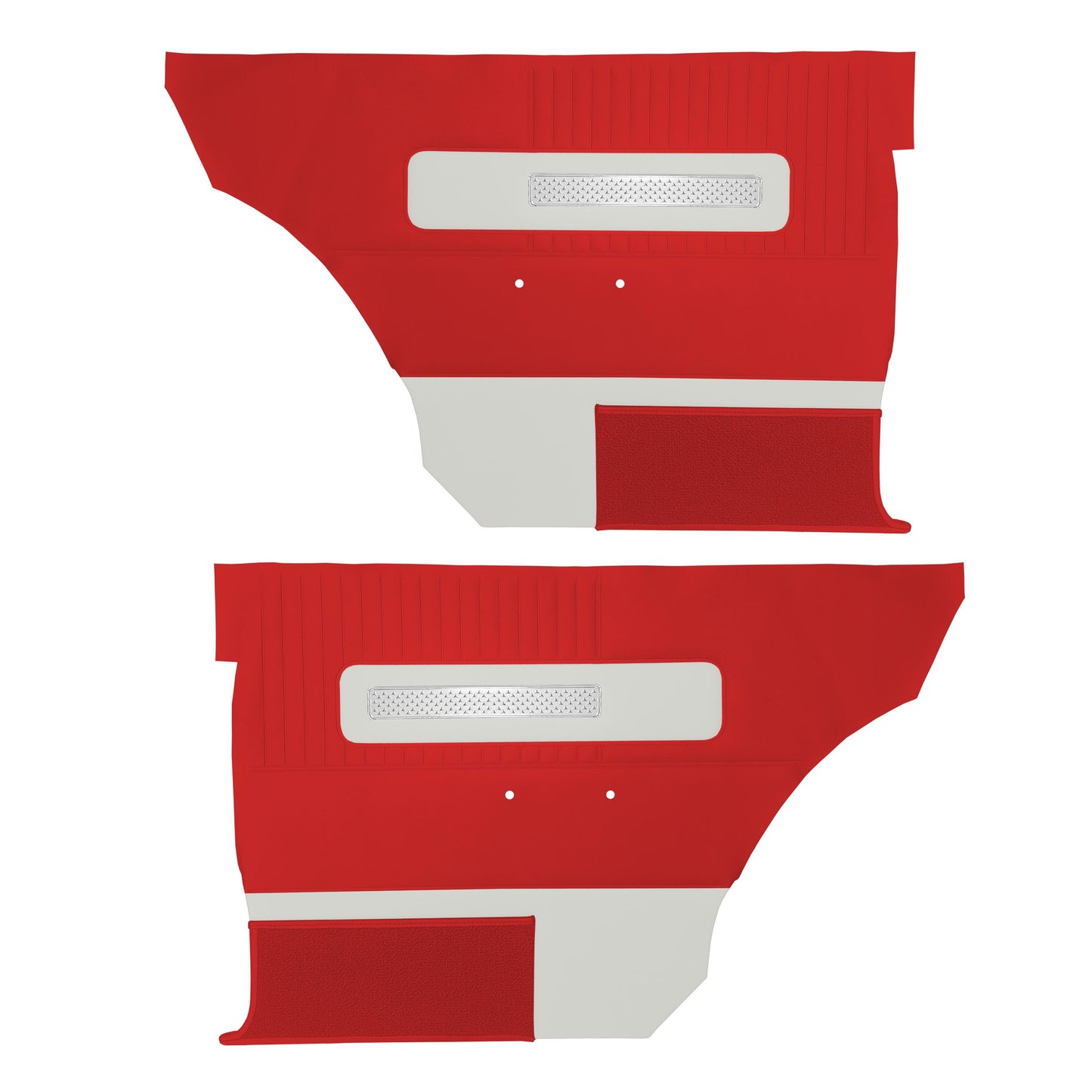 64 POLARA 500 HARDTOP REAR PANELS - RED W/ PEARL WHITE ACCENT