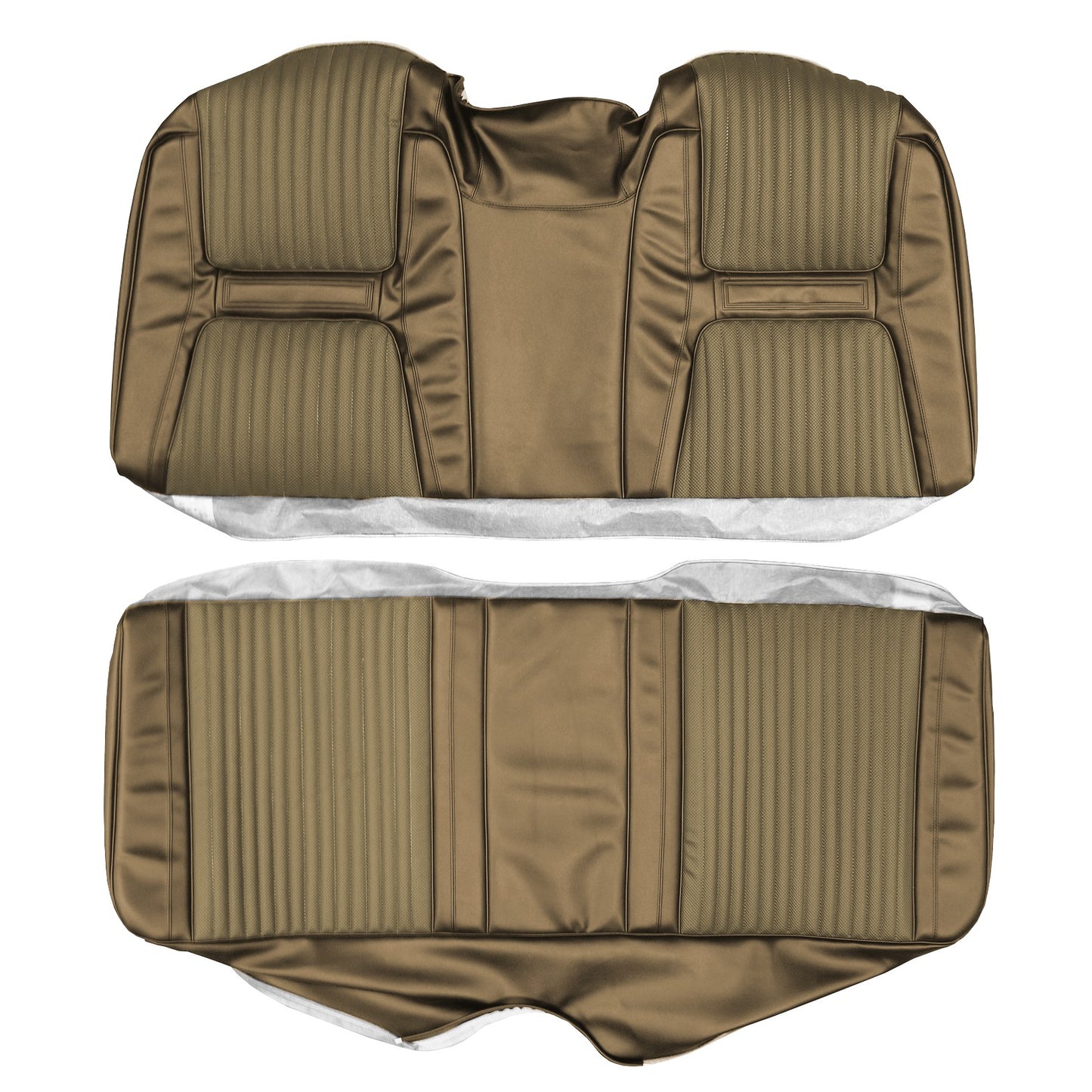 65 CHRYSLER 300/300L CONVERTIBLE REAR UPHOLSTERY - SRM GOLD-BLACK FILLED/GOLD