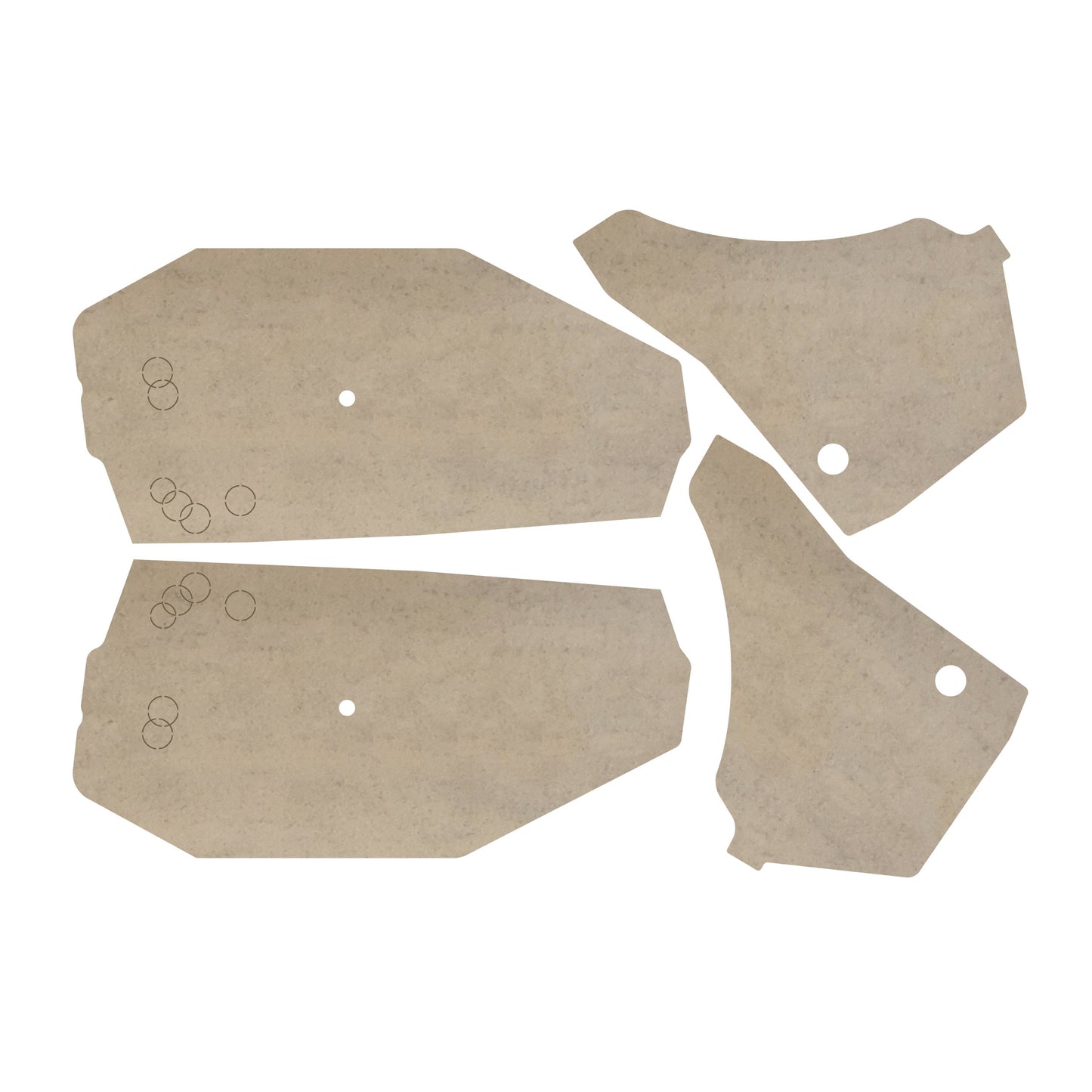 68-69 GM A-BODY FRONT DOOR & REAR PANEL WATERSHIELDS - HARDTOP (WITHOUT REAR ARMREST/ASHTRAY PANELS)