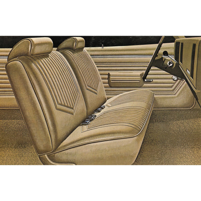 71-72 SKYLARK/GS "STANDARD" SPLIT BENCH UPHOLSTERY - BLACK