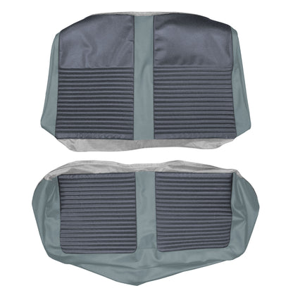 66 DART 270 CONVERTIBLE REAR UPHOLSTERY - NAVY/LIGHT BLUE