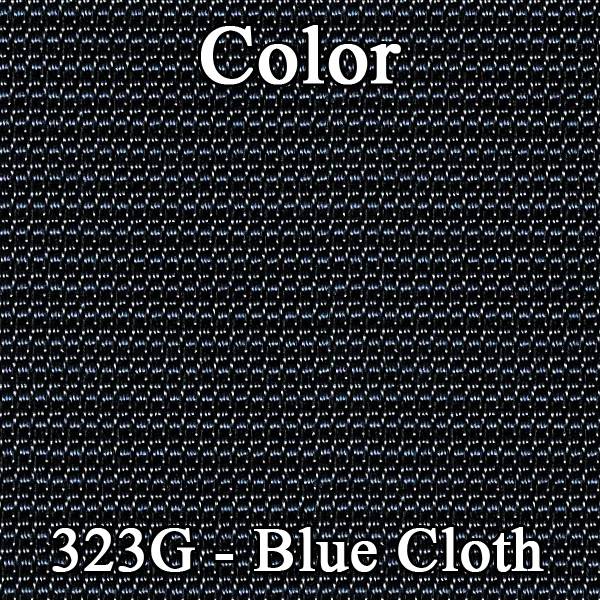72 MALIBU HARDTOP REAR CLOTH UPHOLSTERY - SRM BLUE CLOTH/BLUE
