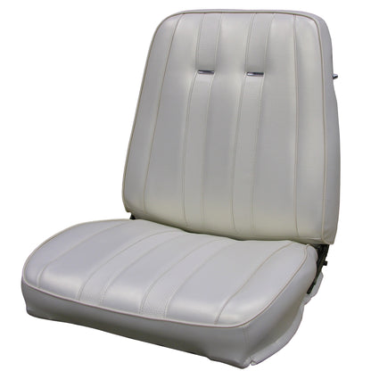68 SPORT FURY BUCKET SEAT UPH SRM MET PARCH W/ GOLD ACCENT