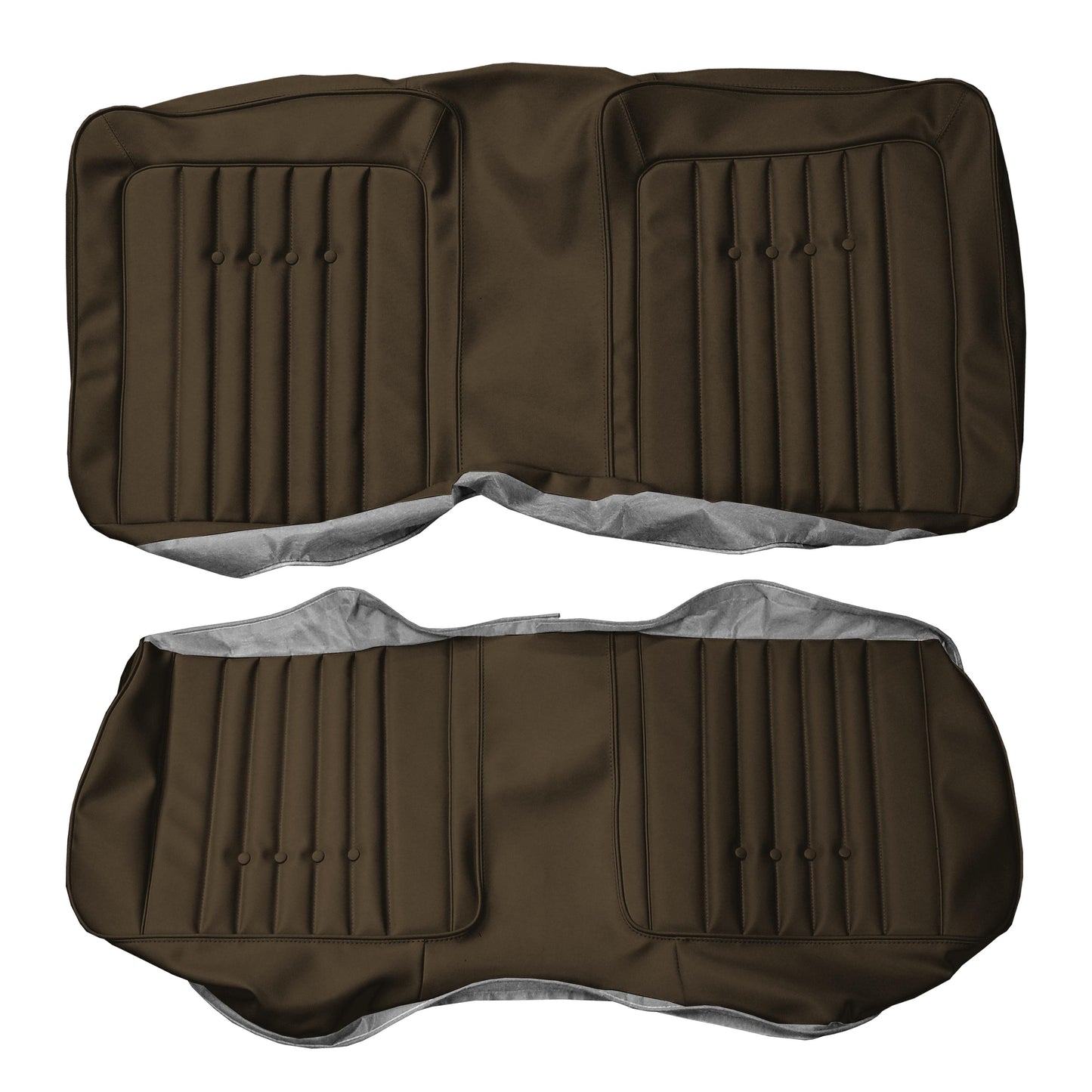 71 'CUDA/GRAN COUPE CONV. REAR 'LEATHER STYLE' UPHOLSTERY - BROWN