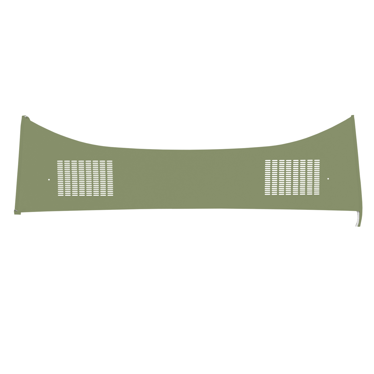 69 DART GT/GTS HARDTOP PACKAGE TRAY WITH SPEAKER CUT-OUTS - LIGHT GREEN