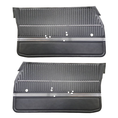 68 CUTLASS 'S'/442 SPORTS COUPE FRONT DOOR PANELS (UNASSEMBLED) - BLACK