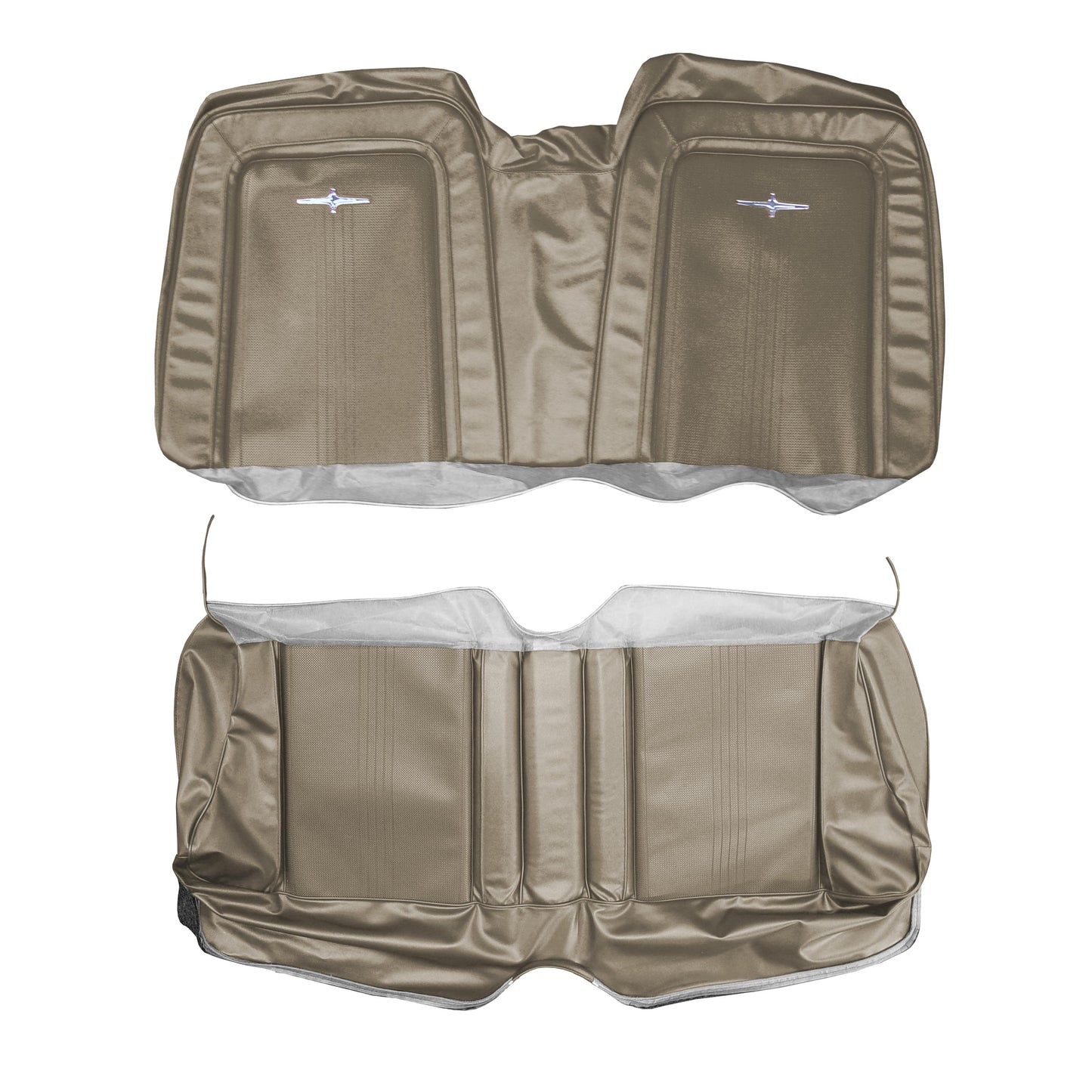 64 CHRYSLER 300/300K CONVERTIBLE REAR UPHOLSTERY - FAWN TAN