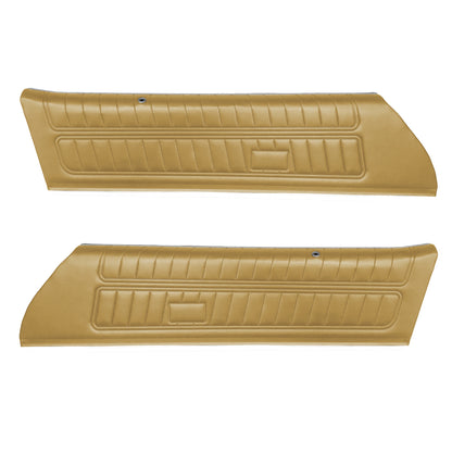 76 CAMARO "STANDARD" UPPER DOOR PANELS (PRE-ASSEMBLED ) - BUCKSKIN