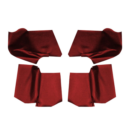 66 GM A-BODY CONVERTIBLE REAR ARMREST PANEL COVERS - RED