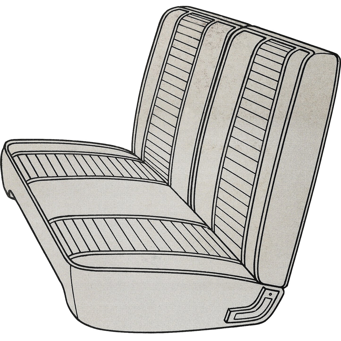 69 BARRACUDA "STANDARD" SPLIT BENCH UPHOLSTERY - BRIGHT BLUE