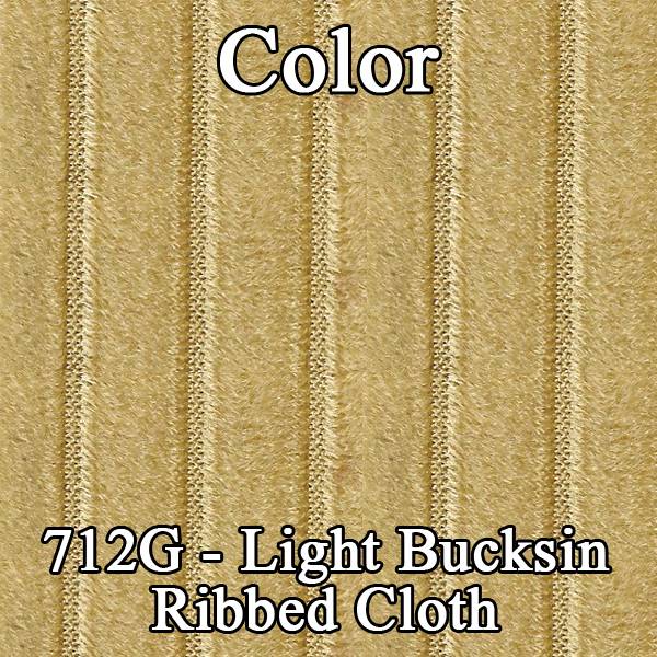 77 CAMARO "DELUXE" BUCKET SEAT CLOTH UPHOLSTERY - SRM BUCKSKIN RIBBED CLOTH/BUCKSKIN